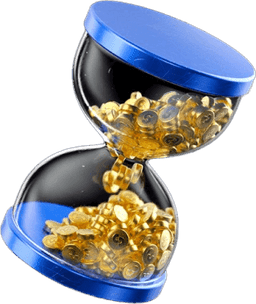 blue color hourglass